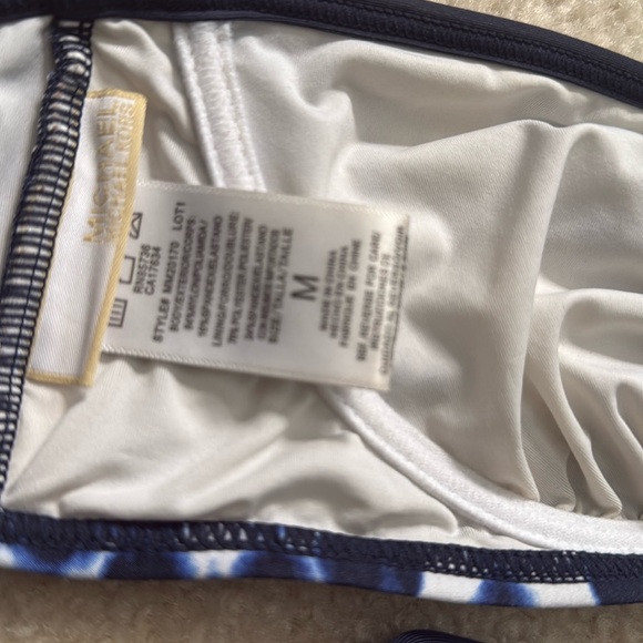 Michael Kors Blue and White Bikini Swimsuit - Size Medium - Picture 3 of 6